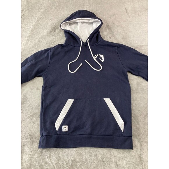 Team Liquid Crest Hoodie Men’s M Blue Colorblock Pullover Sweatshirt Streetwear - Picture 3 of 11
